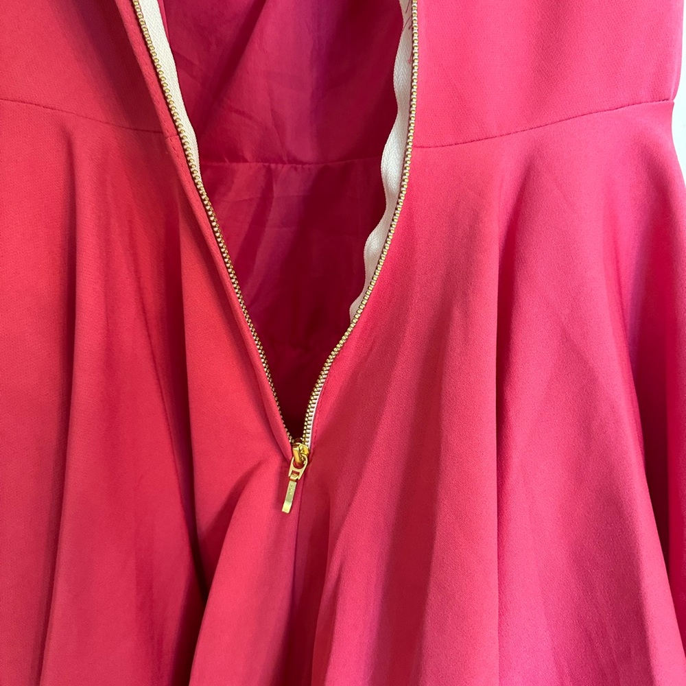IEENA FOR MAC DUGGAL
Pink V Neck Fit & Flare Mini Dress -10 - Picture 9 of 14